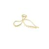 ECARLA Metal Bow-shaped Hair Clip, Gold