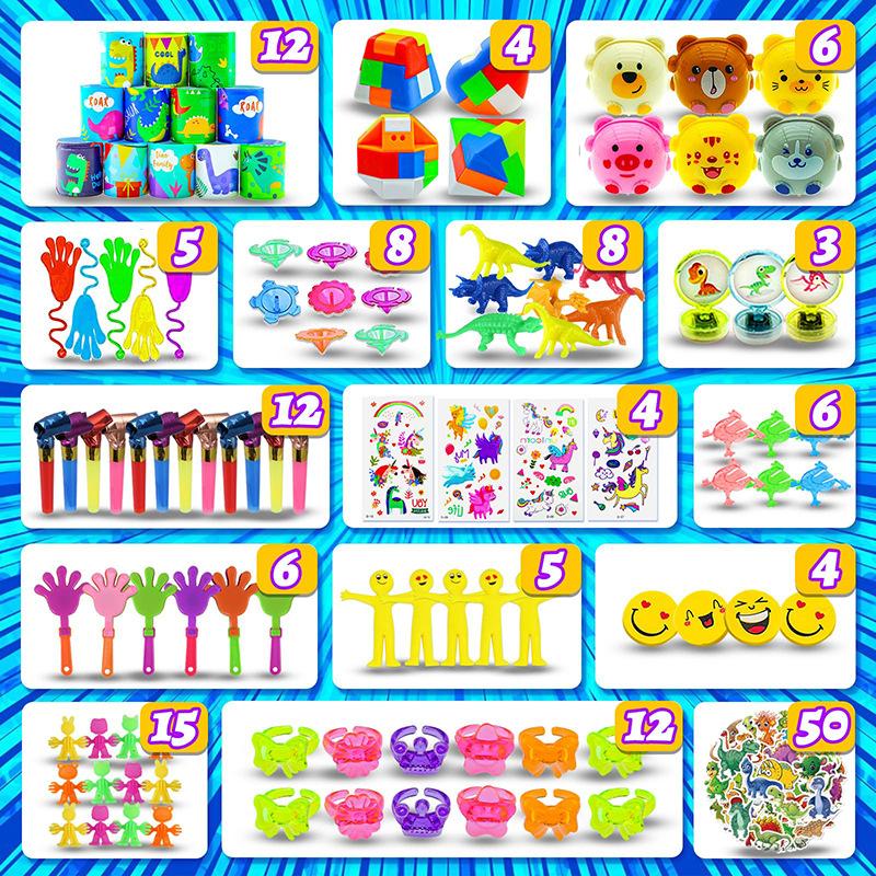 206Pcs Fidgeting Toys Gifts Box Pop Keychain It Surprise Bubble Fidgeting Counter Stress Plaything For Kids For Children Adults