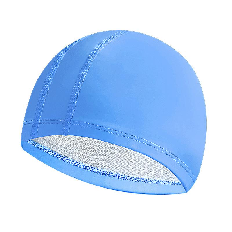 PU Coated Waterproof Swimming Cap, Soft and Springback, Adult Sports Swimming Ear Protection Swimming Cap