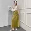 Women's High-Waisted A-Line Satin Skirt, Slimming Tall Fit - 2025 Summer Collection