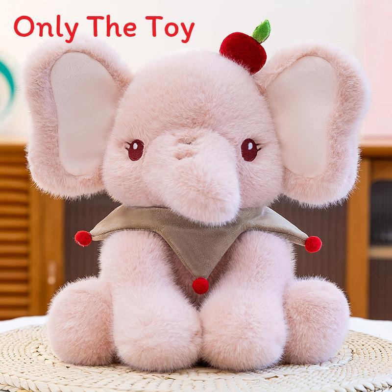 Cute Elephant Plush Toy With Soft Short Pile Fabric For Kids And Babies