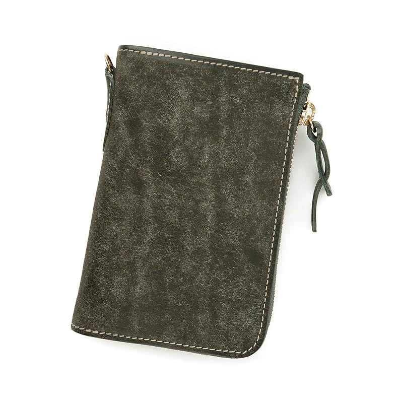 

[Corbo] bifold wallet L-shaped zipper dark green CO-1LN-1710-60