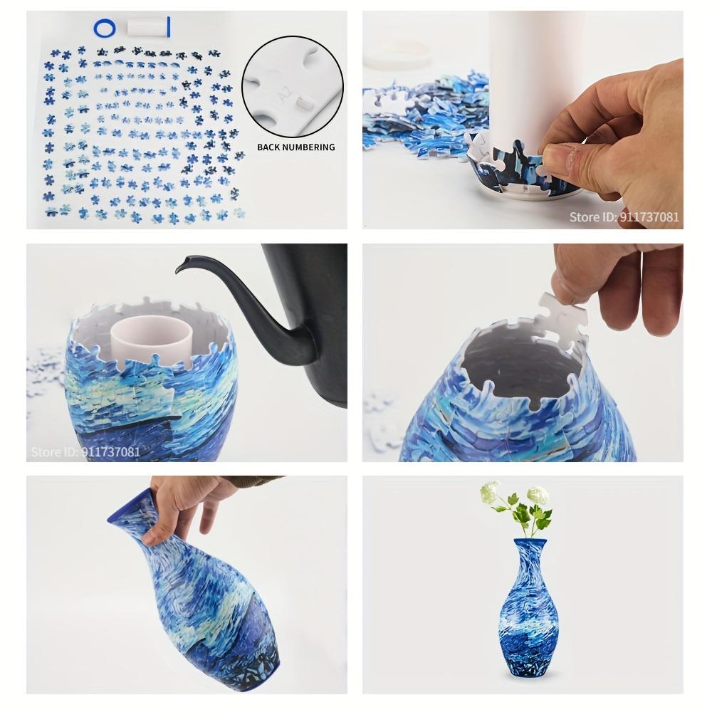 3D Puzzle Vase Adult Jigsaw 3D Art Jigsaw Vase Unique 160 Curved Plastic Puzzles Vase For Home Office Decoration 1Pcs