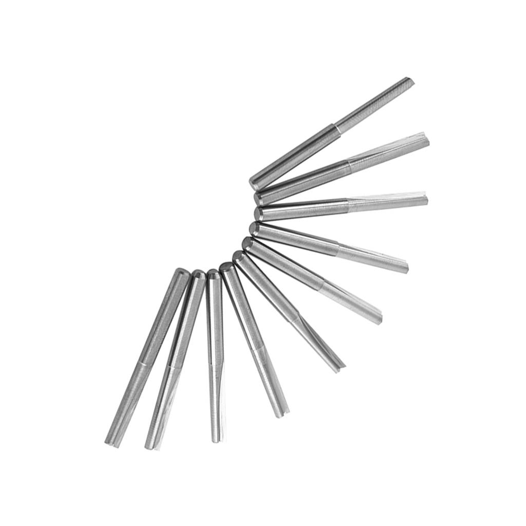 10pcs 3.175mm End Mill CNC Milling Cutter Cutting Tools Double Straight Flutes