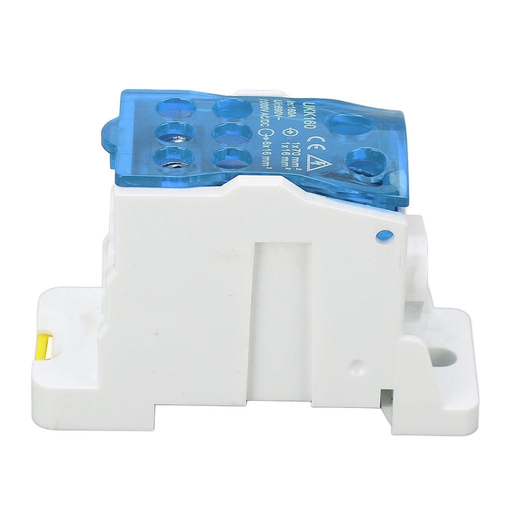 Terminal Distribution Box 690V 160A DIN Rail Terminal Block Power Junction Box for Electricity