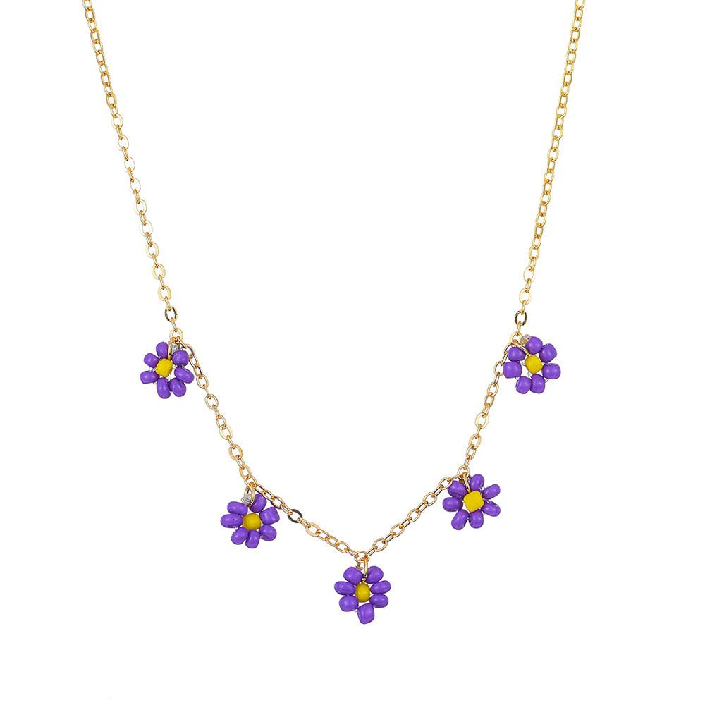 Trendy European Style Creative Floral Beaded Necklace With Unique Allure And Charm