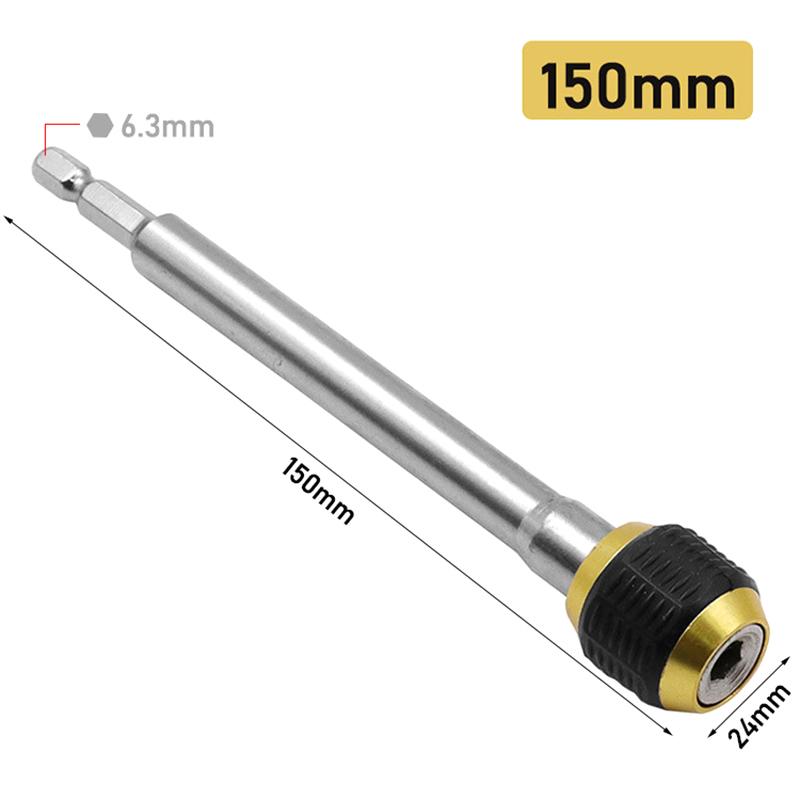 1/4 'Hex Shank Drill Bits Adapter 60/150Mm Keyless Drill Chuck Screwdriver Impact Driver Adaptor Quick