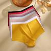 FINETOO Women Ice Silk Panties High-Waist Underwear Seamless and Traceless Briefs Solid Color Lingerie