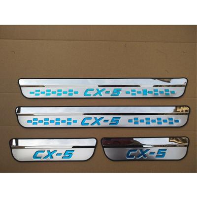 For Mazda CX5 Door Sill Pedal Accessories Auto Threshold Protector Scuff Plate Car Sticker Trim Styling    2017