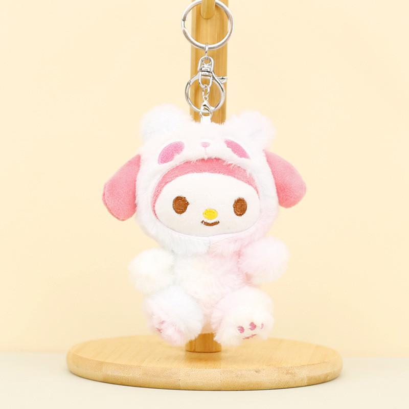 Adorable Sanrio Plush Keychain Featuring Kuromi Cinnamonroll My Melody Dolls