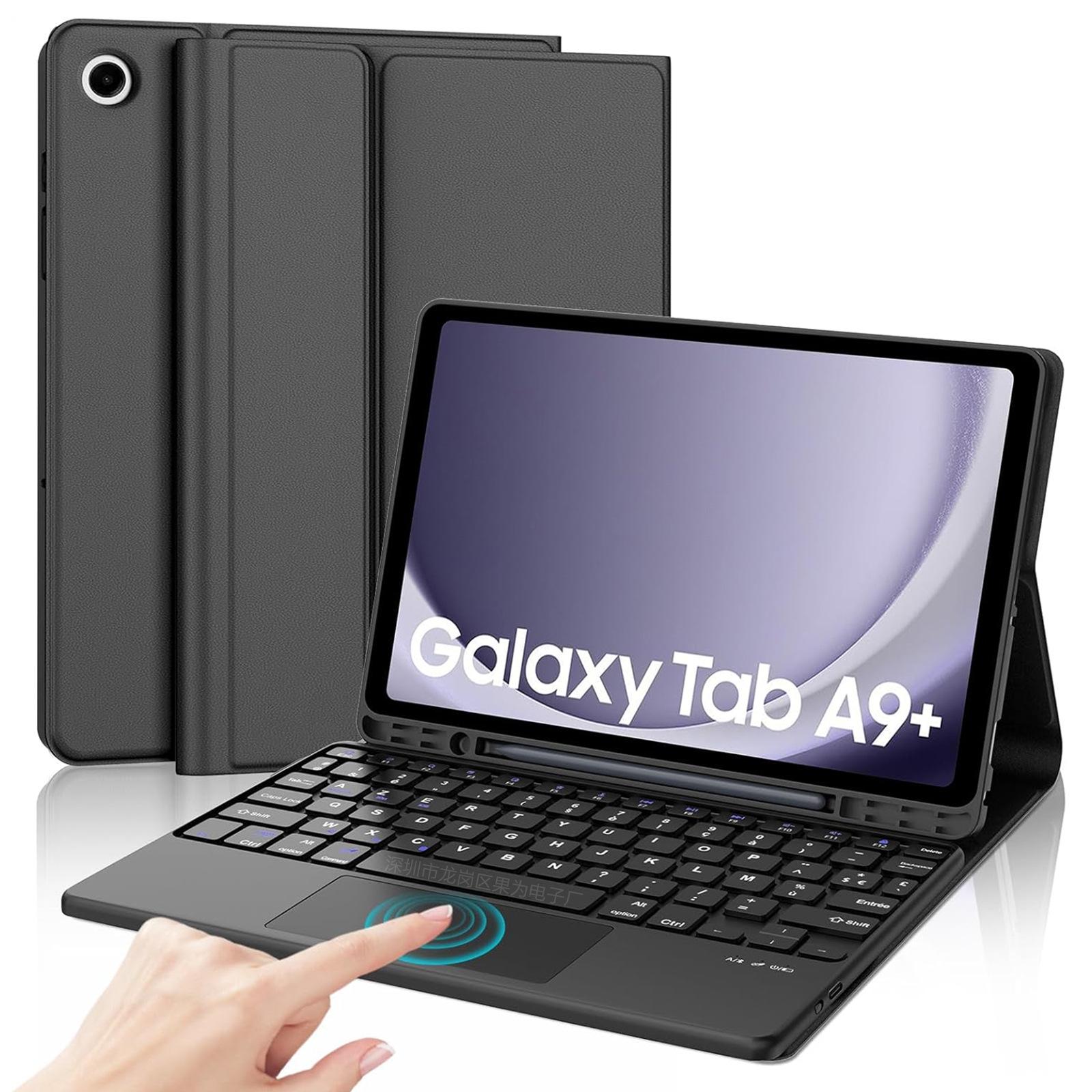 

Чехол-клавиатура Bluetooth для планшета Samsung TABA9+ Plus с тачпадом, подсветкой и слотом для стилуса (французкий язык) A9+/A11+ Universal 11 inch