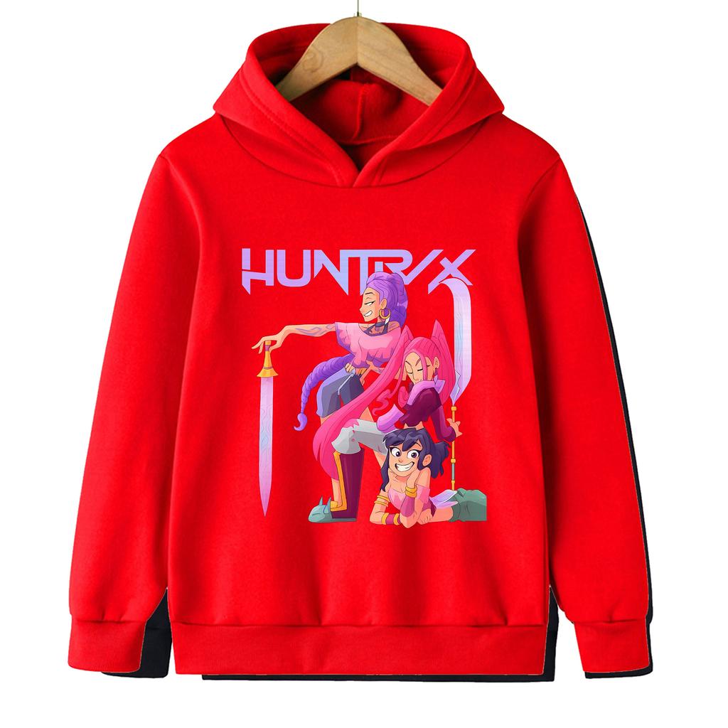 2025 Neu KPop Dämonenjäger Frühling Cartoon Lässig Bedruckt Mädchen Hoodie Mädchen KPop Kinder Jungen Hoodie Top Sweatshirt