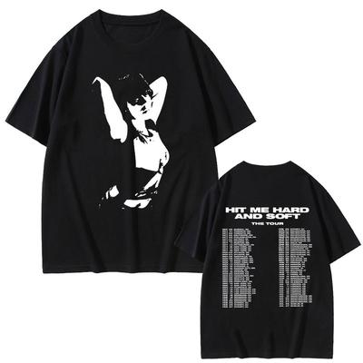 Hit Me Hard and Soft Tour 2025 T-shirt Male Fashion Casual Tshirt  Cotton Short Sleeve Men Women Hip Hop Oversized T Shirts