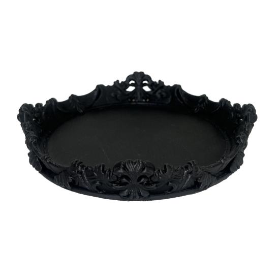 

Gothic Jewelry Display Tray 3D Printed Black Trinket Dish for Necklace Bracelet Ring
