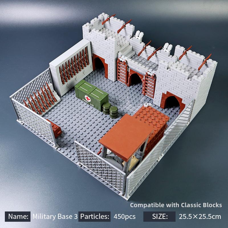 MOC Militärbasis Bausteine Waffen Haus Bausteine Spielzeug für Jungen Kompatibel Klassische Armee Waffen Zubehör Steine Kinder Spielzeug