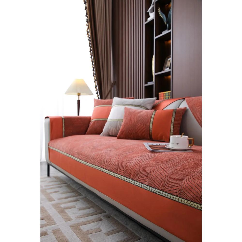 Living Room Anti-slip Couch Cushion Modern Furniture Protection Cover Four Seasons Universal Chenille Sofa Covers Sofa Towel