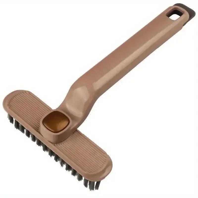 1 Pcs Household Portable Rotating Crevice Brush With No Dead Corners Bathroom Toilet Hard Bristled Handheld Tile Floor Brush
