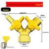 Brass Y-Type Gas Hose Three-Way Valve Connector with 4-Point Ventilation Ball Valve Switch.