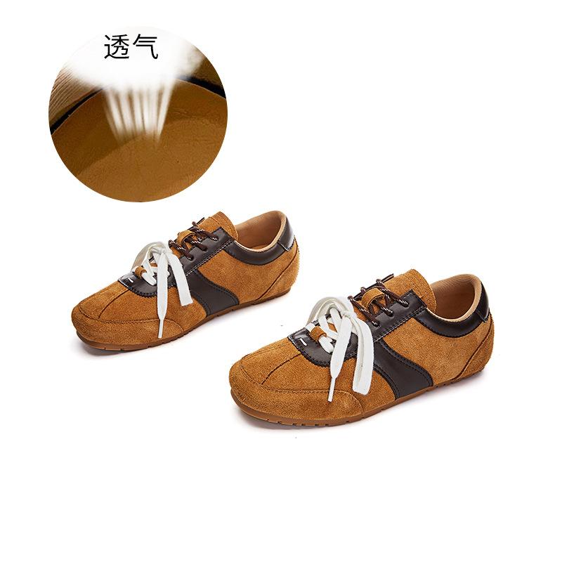 New Leather Women's Autumn Flat-bottomed Sports Women's Casual Versatile Horse Hair Little White Shoes Women