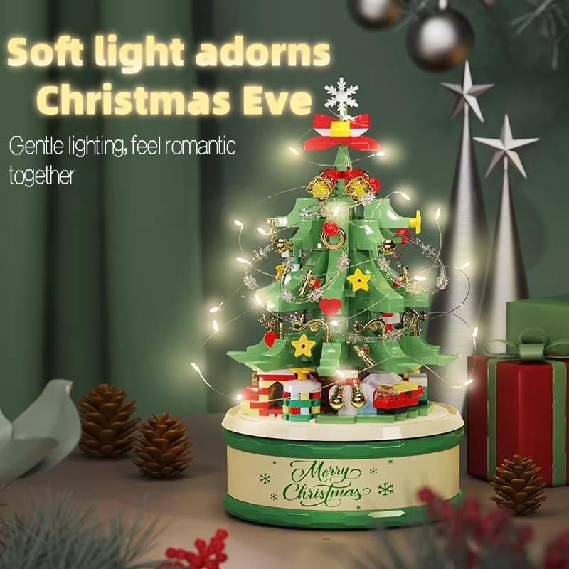 TOYLINX Christmas Decoration Series ABS Model Building Blocks Education Kids Toys Holiday Home Decor Perfect Gifts