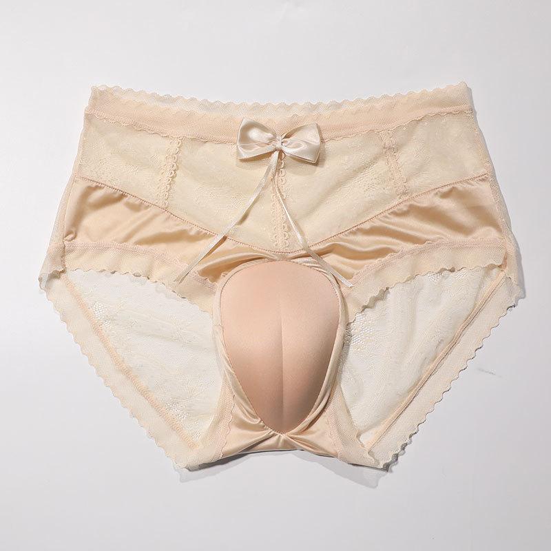 Sexy Spitze versteckte Slips Spaß große Größe gefälschte Girlboss Crossdressing Fengyin gefälschte Yin Slips Damen