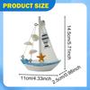 Mini Sailboat Model Beach Nautical Decorative Crafts Table Ornament Home Decor for Housewarming