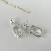 Ear clips without ear piercings~ Stylish, simple and transparent square crystal stud earrings, personalized niche design, trendy earrings