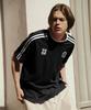THE GREEN LAB Soccer Football Color Block Short Sleeve T-Shirt [Black]