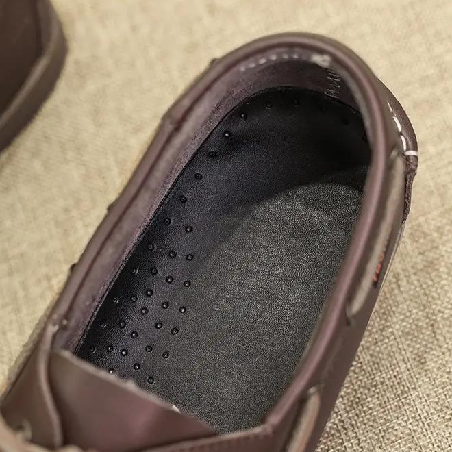 Herr 2-Eye båtsko Penny Loafers Casual Driving Walking Moccasin