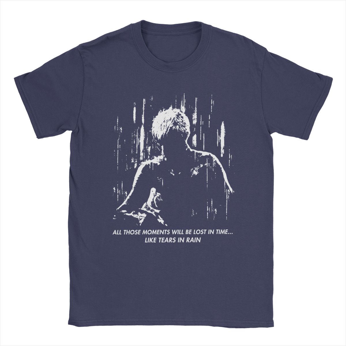 

Blade Runner Like Tears In Rain Men T Shirts Vintage Tees Short Sleeve Round Collar T-Shirts Pure Cotton Party Clothes 4XL