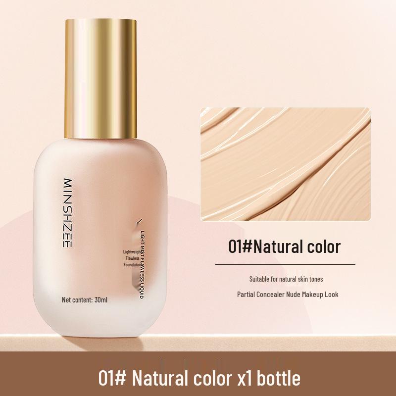 Mingxi Zhi Oil Control Long-Lasting Foundation for Dry & Oily Skin, Anti-Caking & Concealing Formula