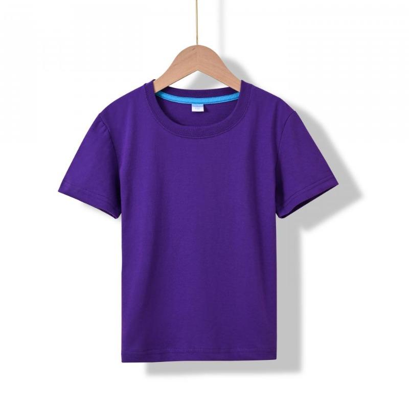 2026 Summer New Round Neck 100% Cotton Short Sleeve Boys' Casual Short Sleeve Round Neck T-shirt 17 colors