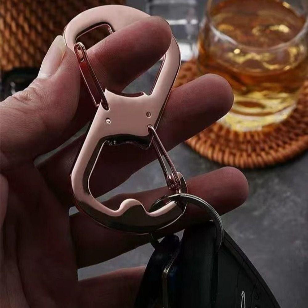 Stainless Steel 8-shaped Carabiner Bottle Opener Outdoor Backpack Clasps Camping