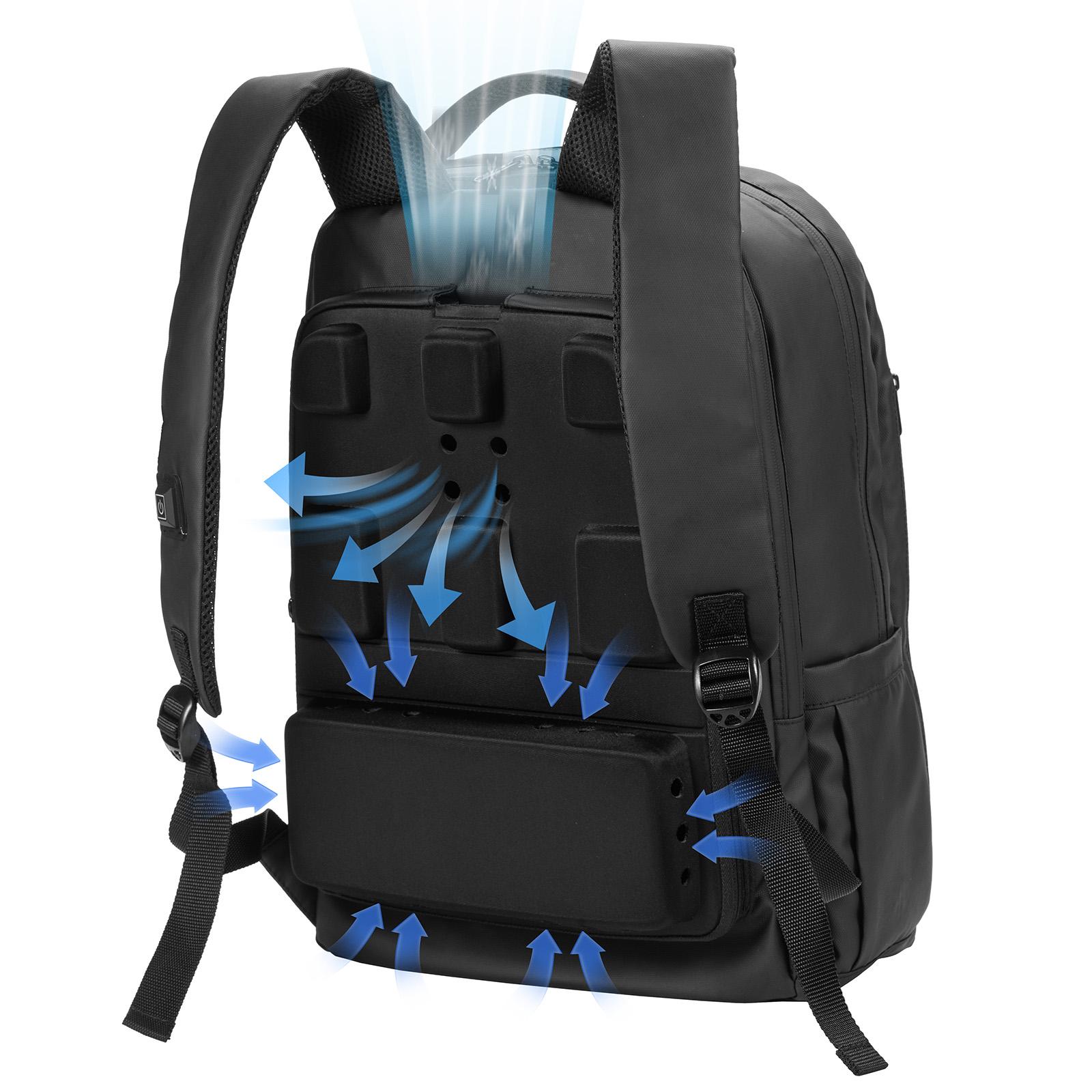 Lixada Рюкзак с охлаждающим вентилятором с питанием от USB. Рюкзак для ноутбука большой — фото 4