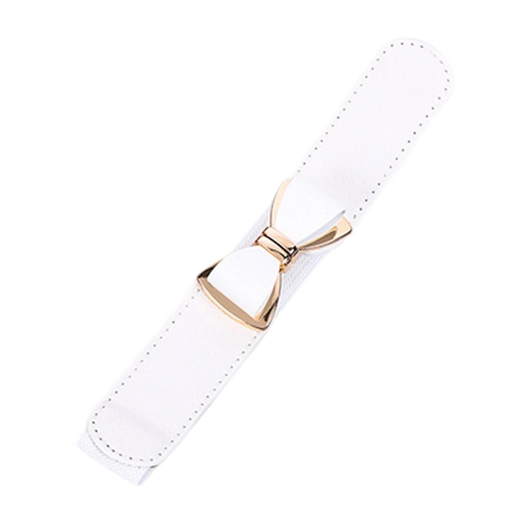 Elastic Waist Cincher for Women Adjustable Stretch Waist Belt with Decorative Buckle For Dresses Coats Jackets