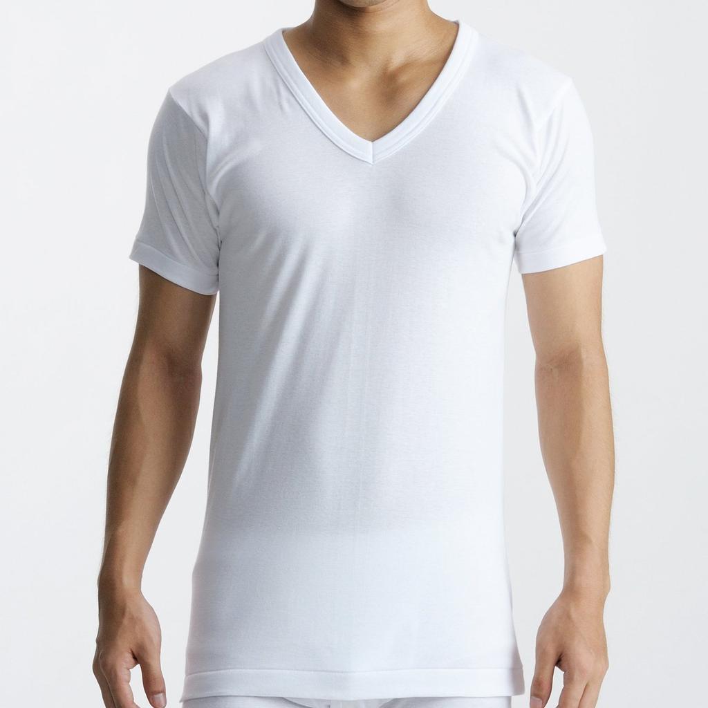 B.V.D. GOLD V-neck Short-sleeve T-shirt 3-pack G234TS3P Men's LL WH