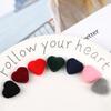 10/20Pcs Acrylic Velvet Heart-shaped Pendant Charm For Jewelry Making DIY Earring Accessories