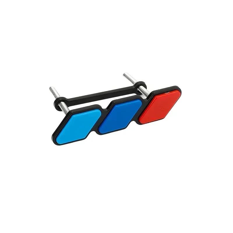 ABS Car Three-color National flag Grille Emblem Mesh Slotted Grill Auto Badge Accessories