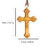 Lightweight Wooden Crucifix Necklace With Wood Detail Alternative Neckchain Jewelry For Sensitive Wearers