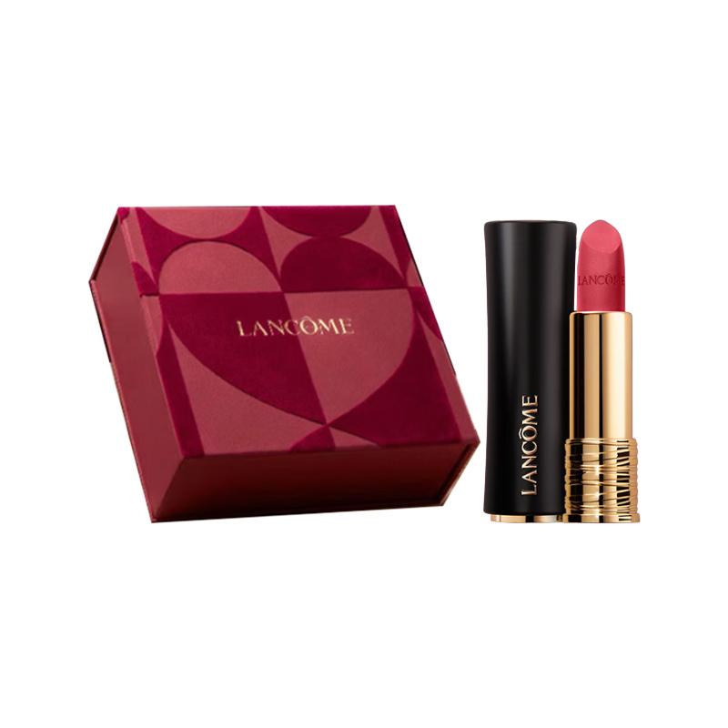 LANCÔME Jingchun Black Gold Tube Lipstick, Valentine's Day Gift Box, Small Waist, Matte, Matte, Colorful and Easy To Apply #06 Carefree Summer