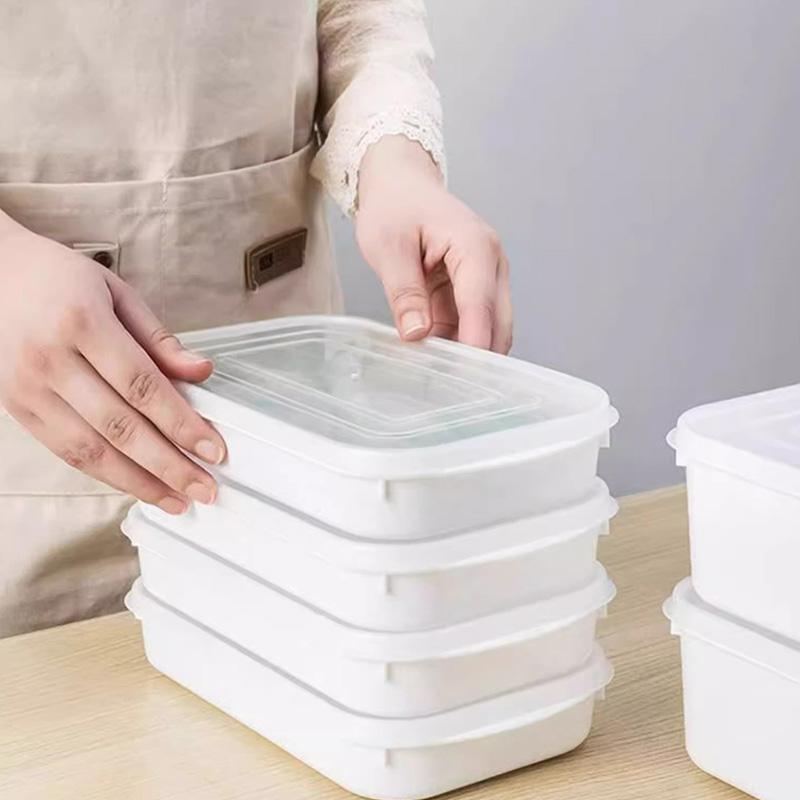 2PCS Food Vegetable Storage Container Meat Fruit Packaging Box Kitchen Sealed Storage Box Lunch Boxes Vegetable Preparation Box