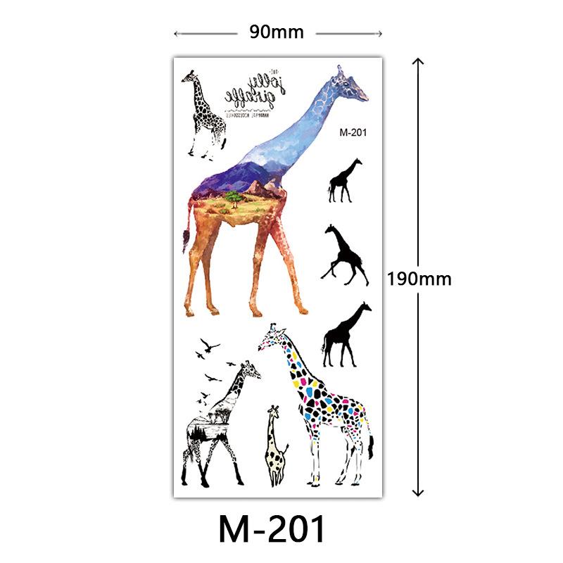 

Waterproof Three-Dimensional Color Print Tattoo Sticker, Butterfly Flower Animal Tattoo 90*190mm