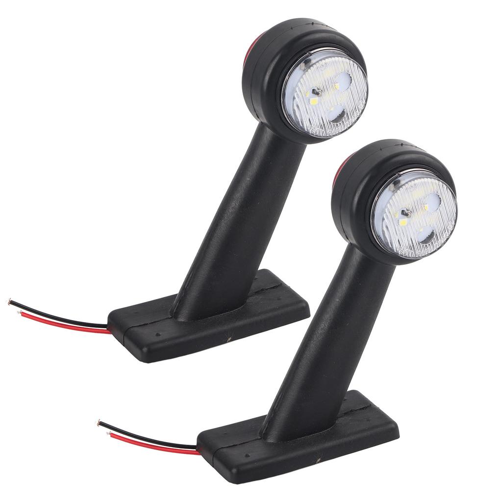 2Pcs 12 LED 10V‑30V Elbow Side Marker Indicator Light Lamp Side Marked Lamp for Car Truck (X1)