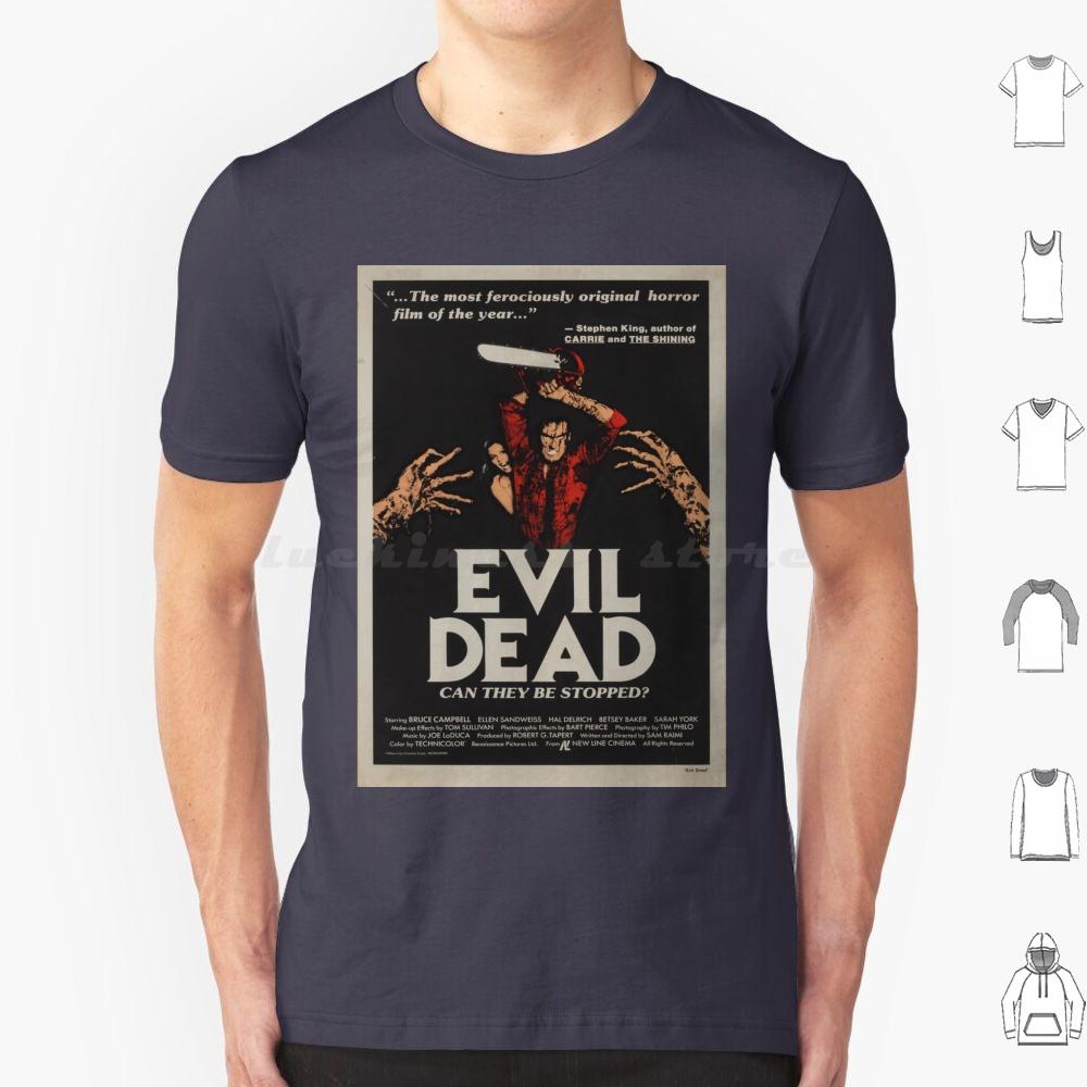 Evil Dead T Shirt Big Size 100 Cotton Horror Movie Dead Halloween Film Vintage Zombie Retro Funny Evil Dead Ash Bruce Campbell