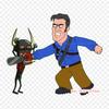 Ash Vs Evil Dead Ash Williams Iron On Heat Transfer Printing Vinyl Patches Sticker for Clothes DIY Appliques Washable Patches