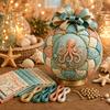 Therapeutic Assembly Activity Ocean Treasures DIY Patchwork Ball Ornament Kit, Nautical Dolphin Fabric Craft Making Natural Material Set,