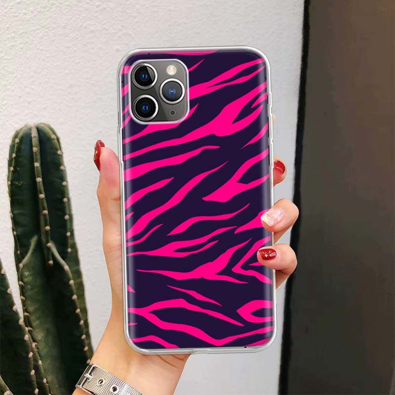 

Zebra Stripe Print Phone Case For Apple iPhone 17 Air 16 15 Plus 14 + 13 Mini 12 11 Pro Max 7 8 SE 16Max Soft Shell Cover Coque iPhone 15