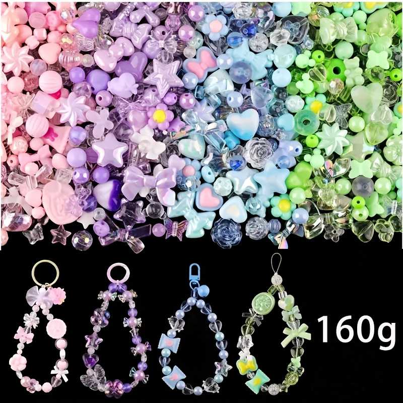 1 Beutel Mischstil Candy Farbe Acrylperlen für DIY Handgemachte Armband Schmuckherstellung Handykette Zubehör