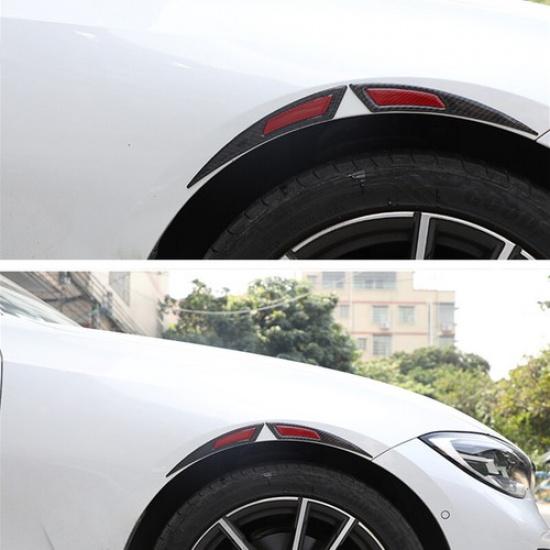 2X Carbon Fiber Car Wheel Eyebrow Fender Arch Trim Strip Decal Sticker Accessory