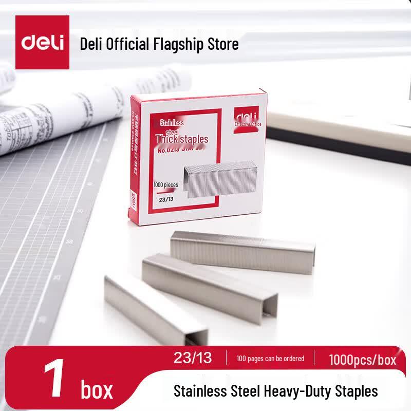 Deli Stainless Steel Heavy Duty Staples